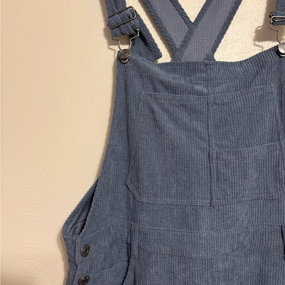 Thread & Supply Blue Corduroy Overalls XL Boho Bib Jumpsuit - Picture 5 of 9